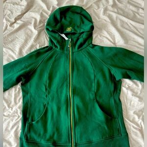 Lululemon Green Full Zip Scuba Hoodie/Jacket Size 20 EUC